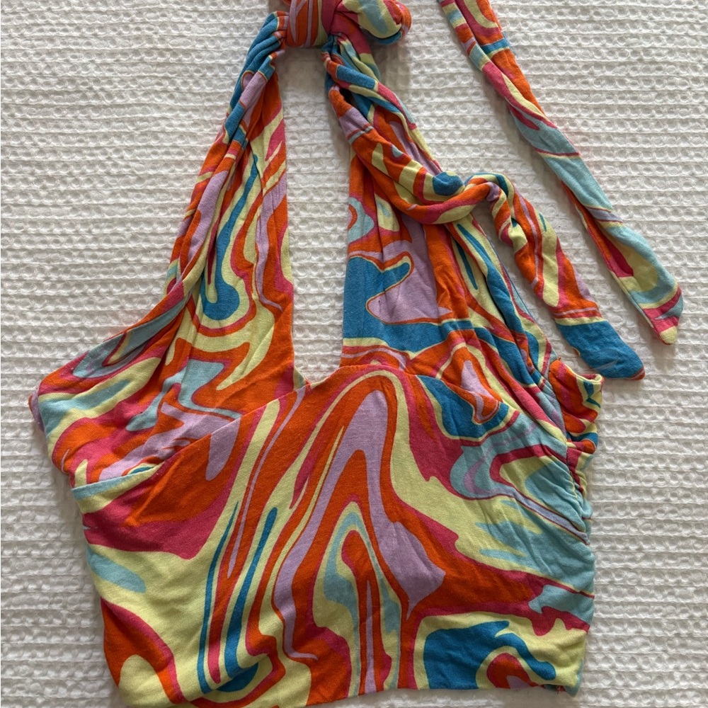 PacSun Multicolor Swirl Tank Top
